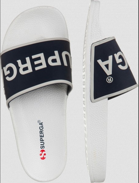 Superga Slide navy-weiss